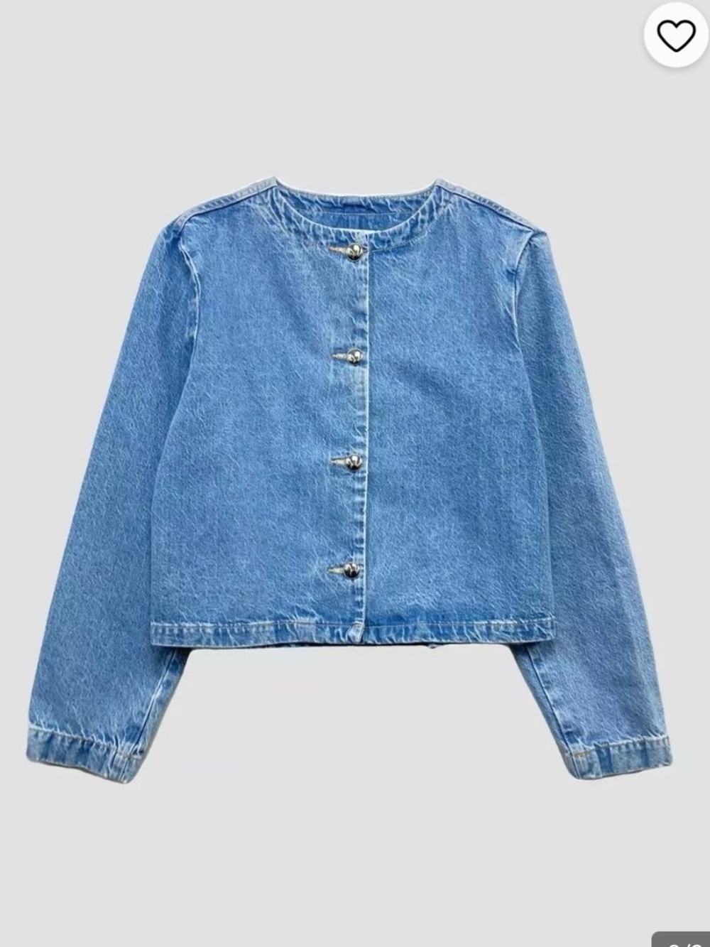 Zara Light Blue Denim Jean Jacket S NWT